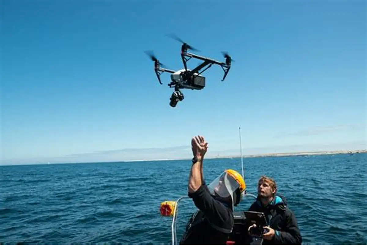 UAV drone survey of restored coastal habitat corridors